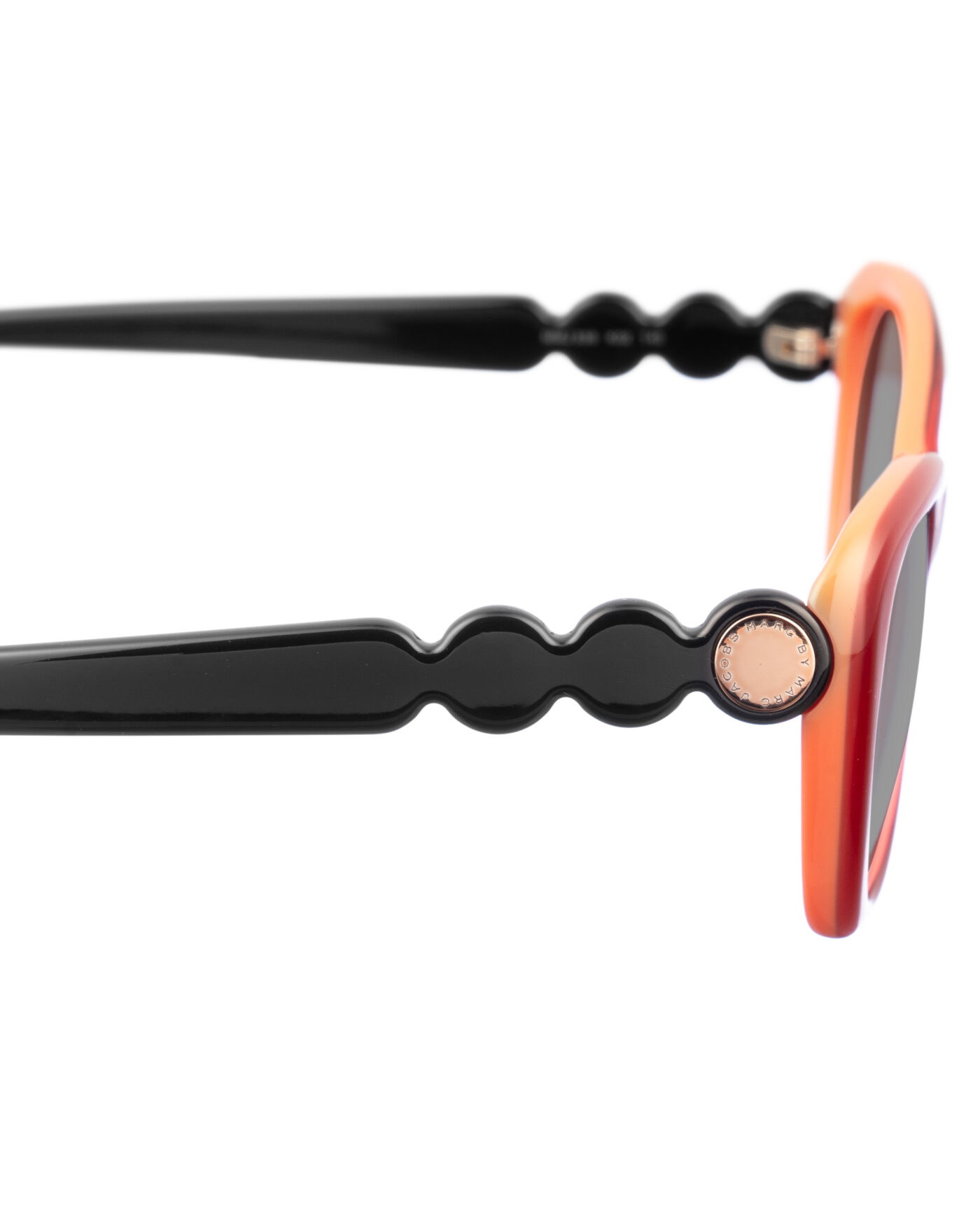 Marc by Marc Jacobs 00s Red, Orange & Black Sunglasses with Black Lenses - Image 3
