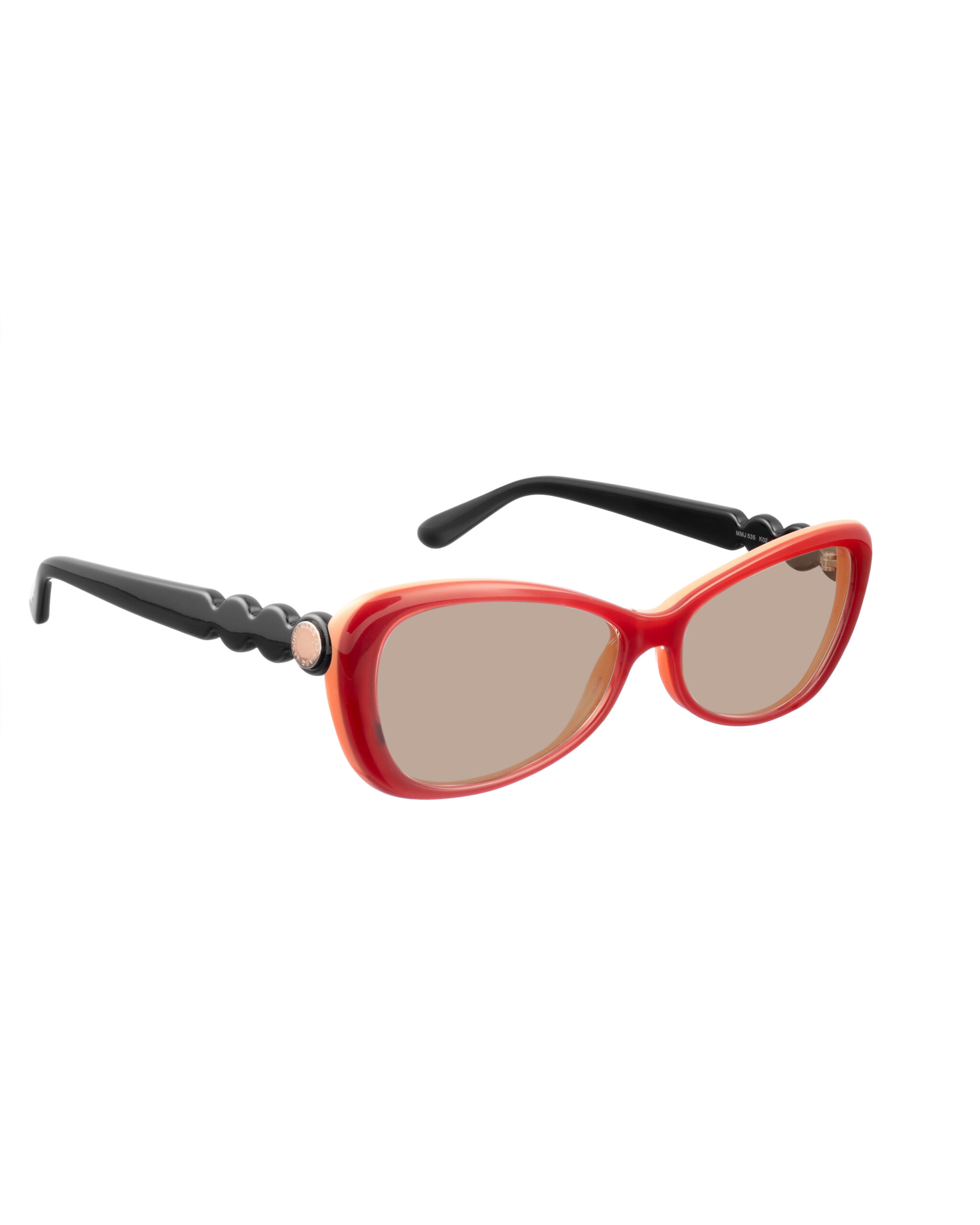 MMJ 535 K02-2 -5 Marc by Marc Jacobs 00s Red, Orange & Black Sunglasses with Brown Lenses - Image 1