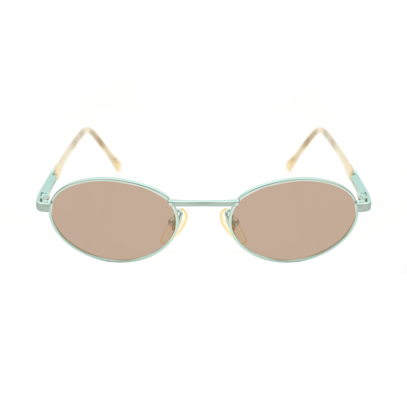 Polo Ralph Lauren '90s Silver Oval Sunglasses with Brown Lenses - Image 2