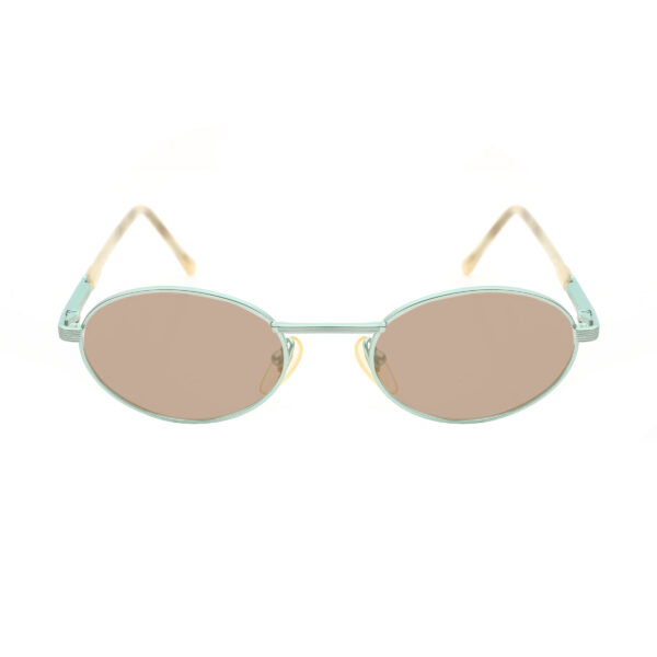 Polo Ralph Lauren '90s Silver Oval Sunglasses with Brown Lenses - Image 2