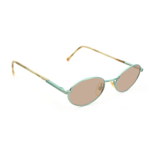 Polo Ralph Lauren '90s Silver Oval Sunglasses with Brown Lenses