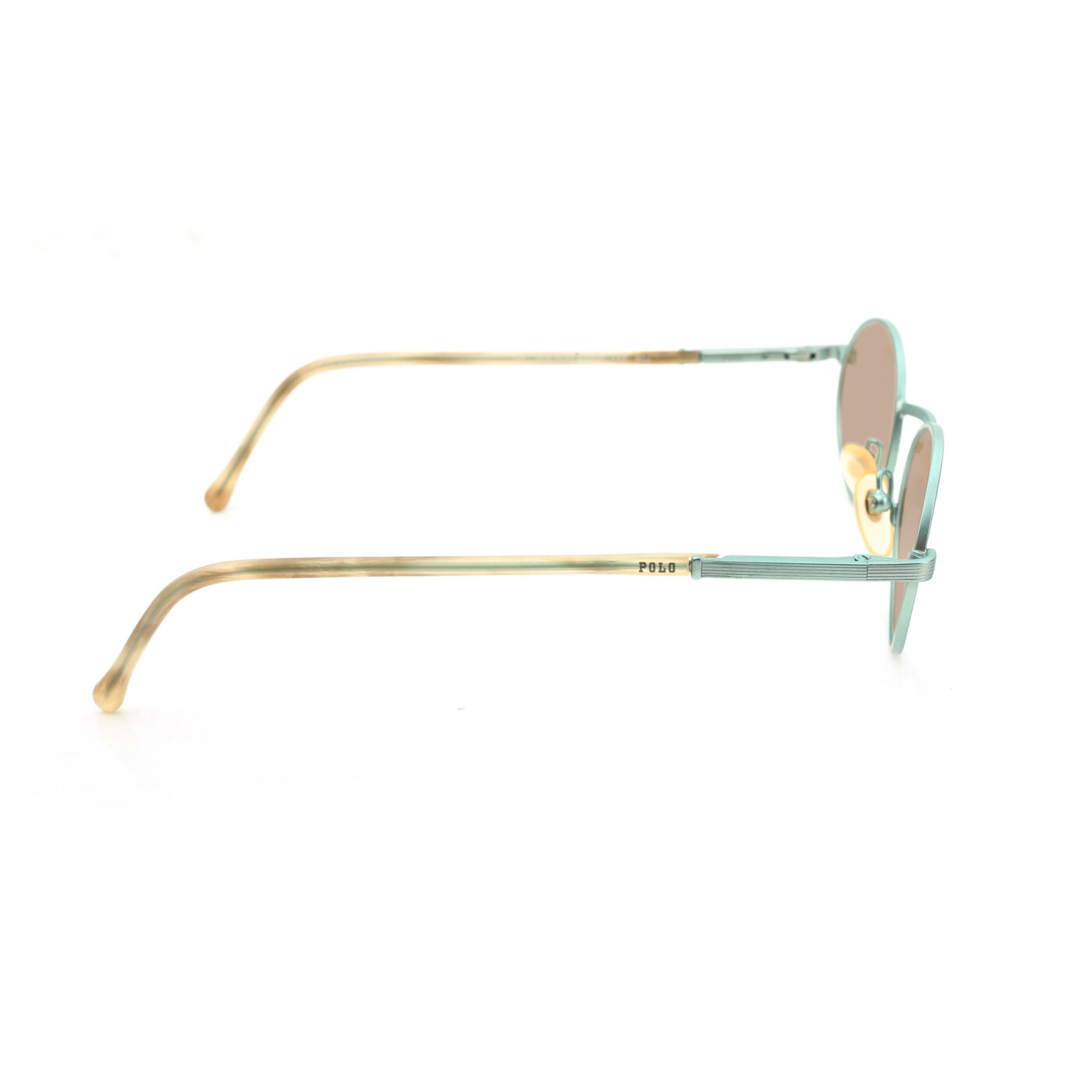 Polo Ralph Lauren '90s Silver Oval Sunglasses with Brown Lenses - Image 3