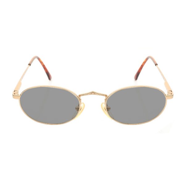 Ralph Lauren '90s Gold Oval Sunglasses with Black Lenses