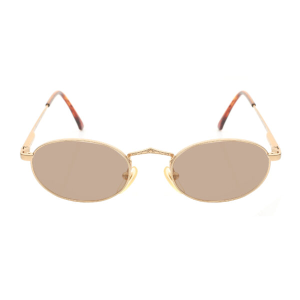 Ralph Lauren '90s Gold Oval Sunglasses with Brown Lenses