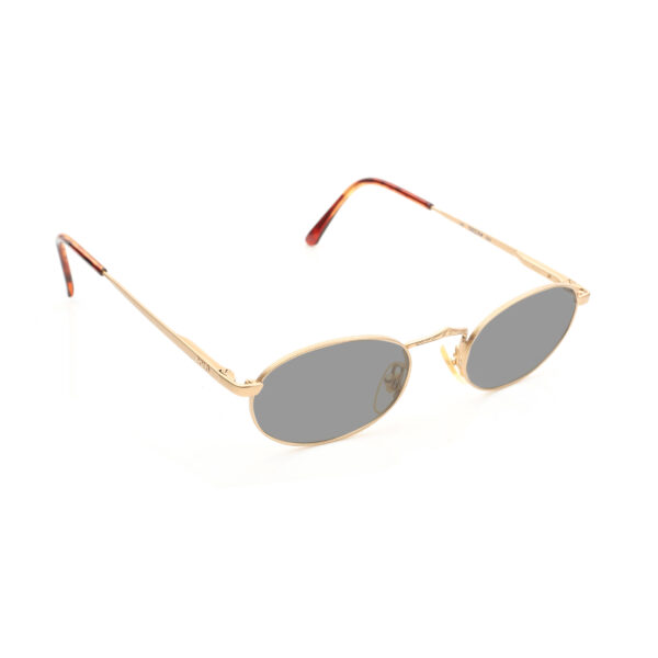Ralph Lauren '90s Gold Oval Sunglasses with Black Lenses - Image 2