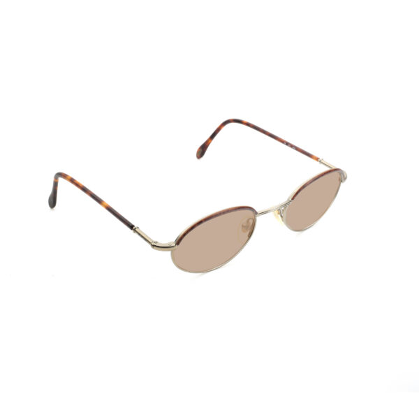 Ralph Lauren '90s Silver Dark Havana Oval Sunglasses with Brown Lenses - Image 2