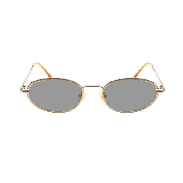 Ralph Lauren '90s Bronze Gold Oval Sunglasses with Black Lenses