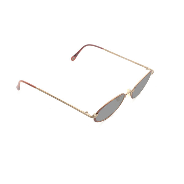 Ralph Lauren '90s Gold Dark Havana Oval Sunglasses with Black Lenses - Image 2