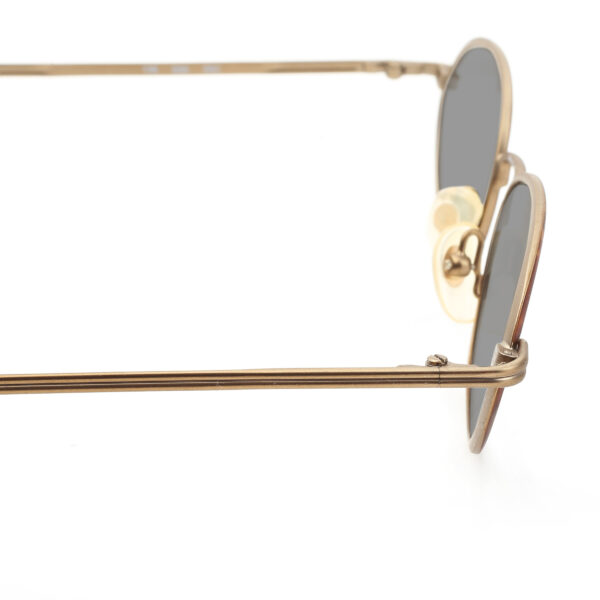 Ralph Lauren '90s Gold Dark Havana Oval Sunglasses with Black Lenses - Image 3