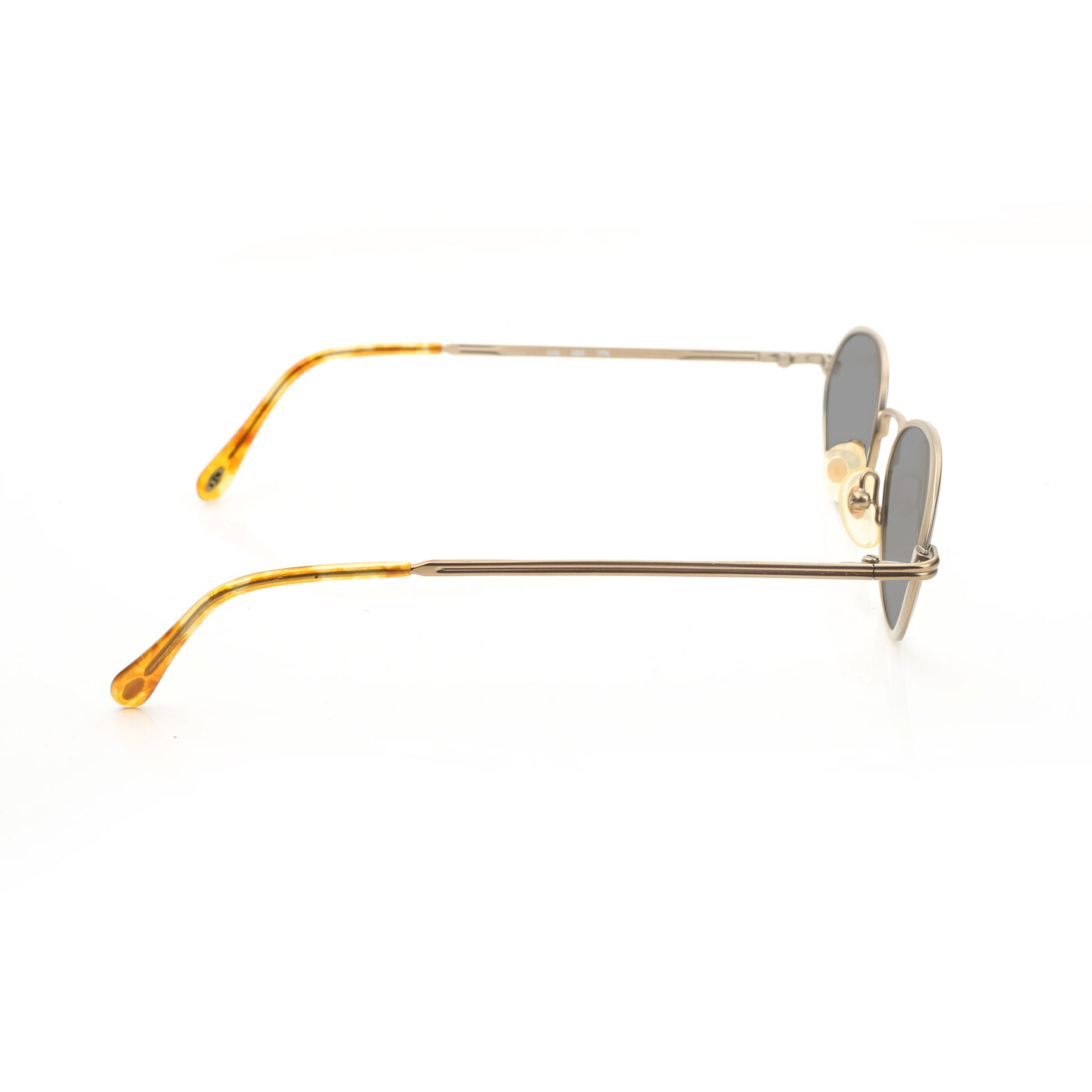 Ralph Lauren '90s Bronze Gold Oval Sunglasses with Black Lenses - Image 3