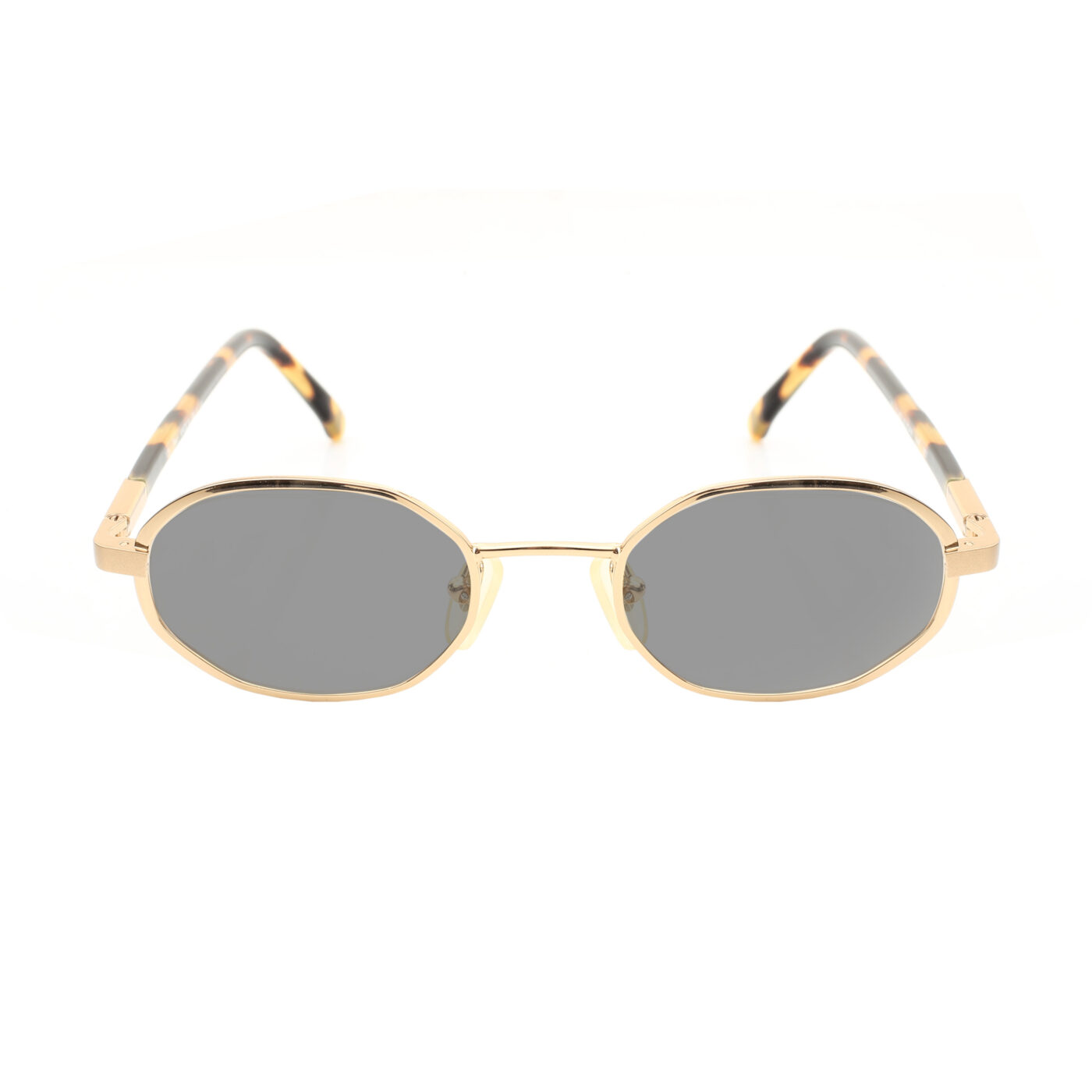 Ralph Lauren Collection '90s Gold Round Sunglasses with Black Lenses - Image 2