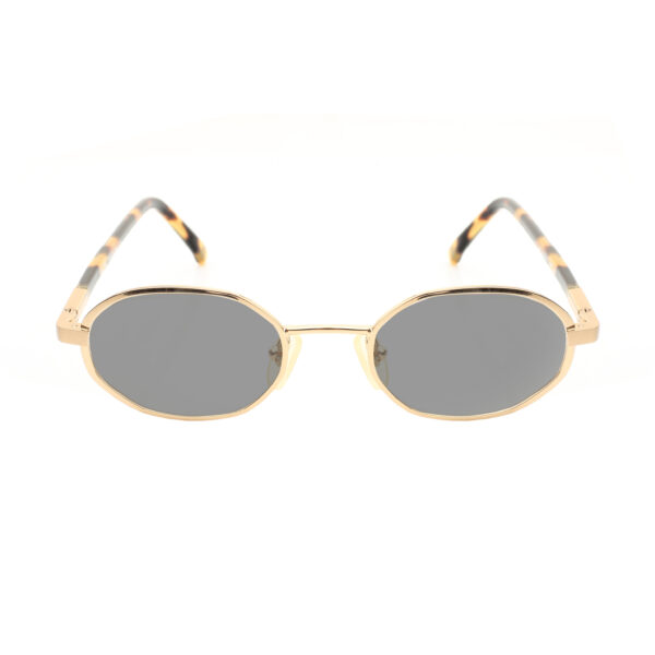 Ralph Lauren Collection '90s Gold Round Sunglasses with Black Lenses - Image 2