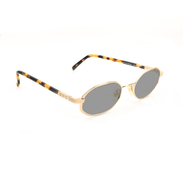 Ralph Lauren Collection '90s Gold Round Sunglasses with Black Lenses