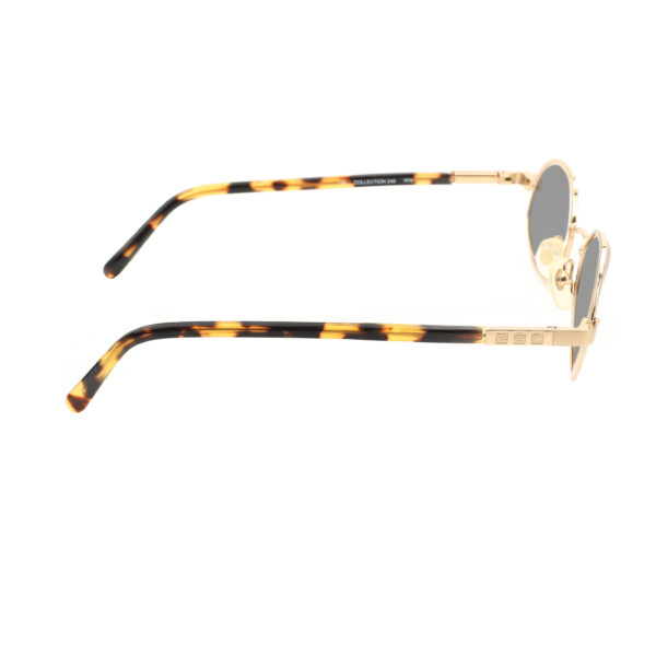 Ralph Lauren Collection '90s Gold Round Sunglasses with Black Lenses - Image 3