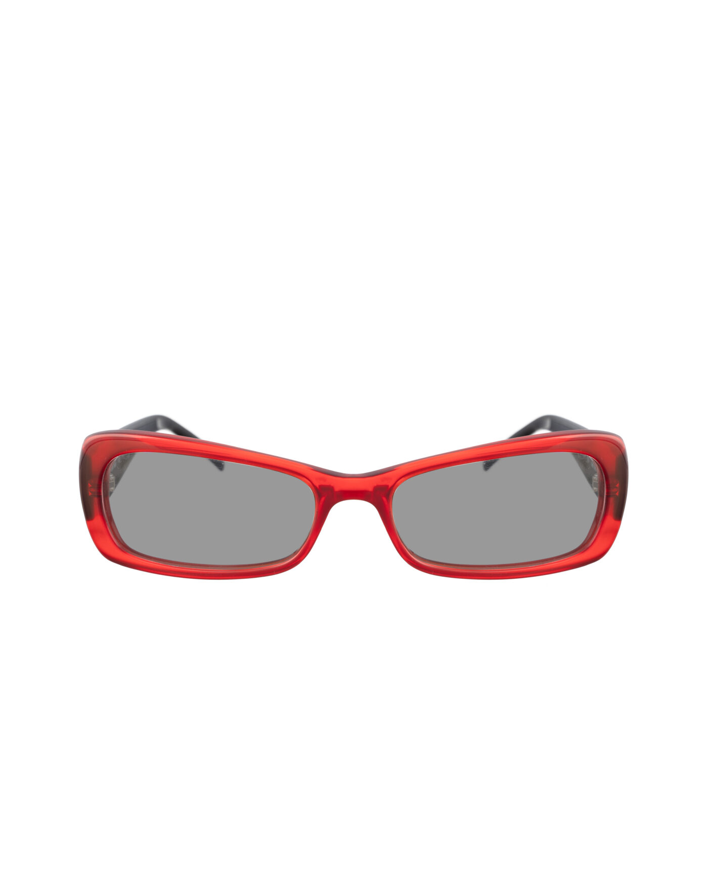Valentino 00s Red & Black Cat Eye Sunglasses with Black Lenses - Image 2