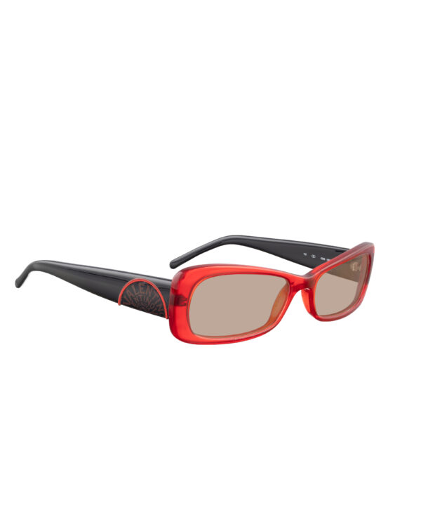 Valentino 00s Red & Black Cat Eye Sunglasses with Brown Lenses