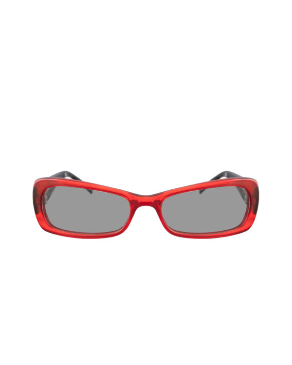 Valentino 00s Red & Black Cat Eye Sunglasses with Black Lenses - Image 2