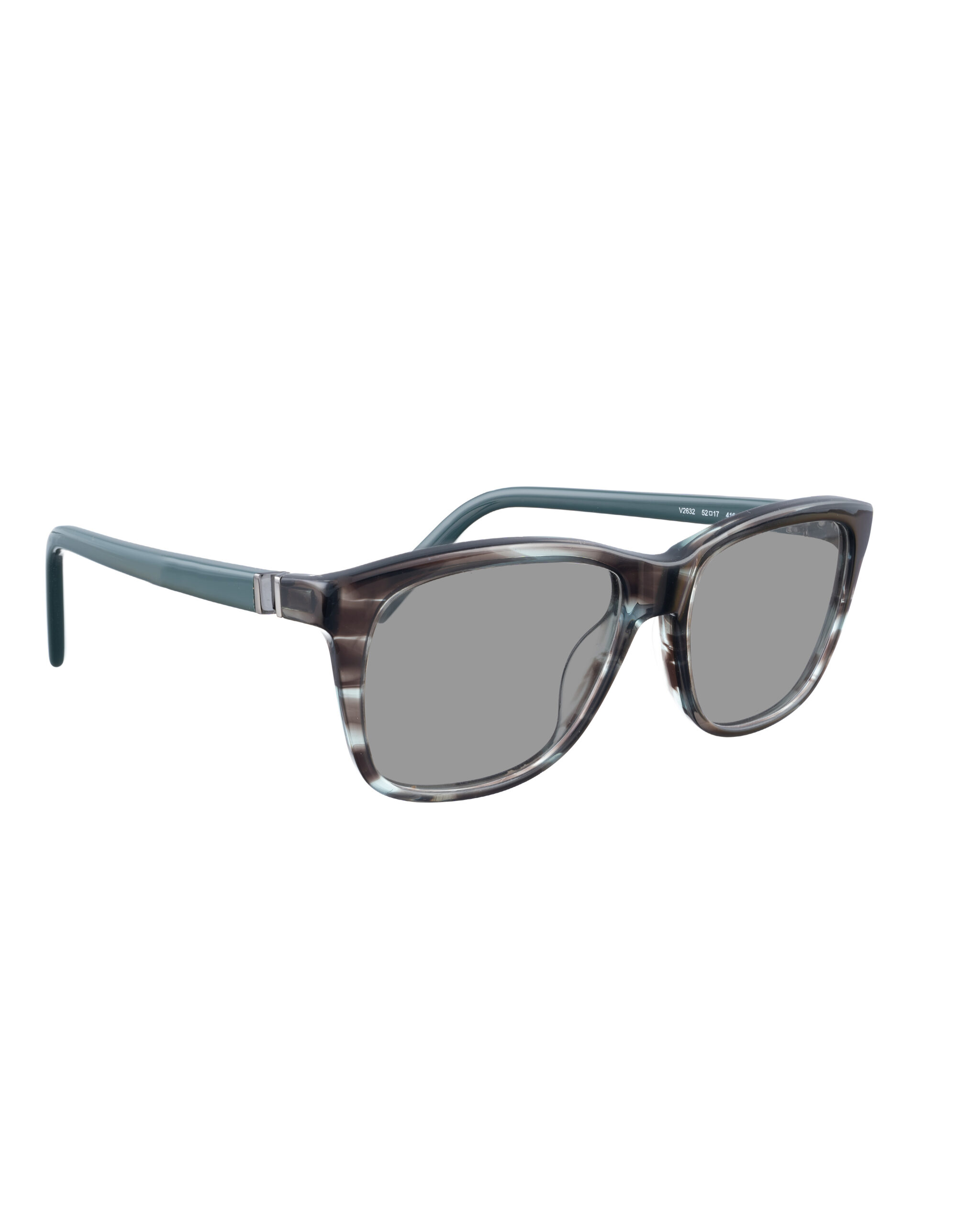 V2632 416 135-2-5 Valentino 00s Plastic Jade Green Sunglasses with Black Lenses - Image 1