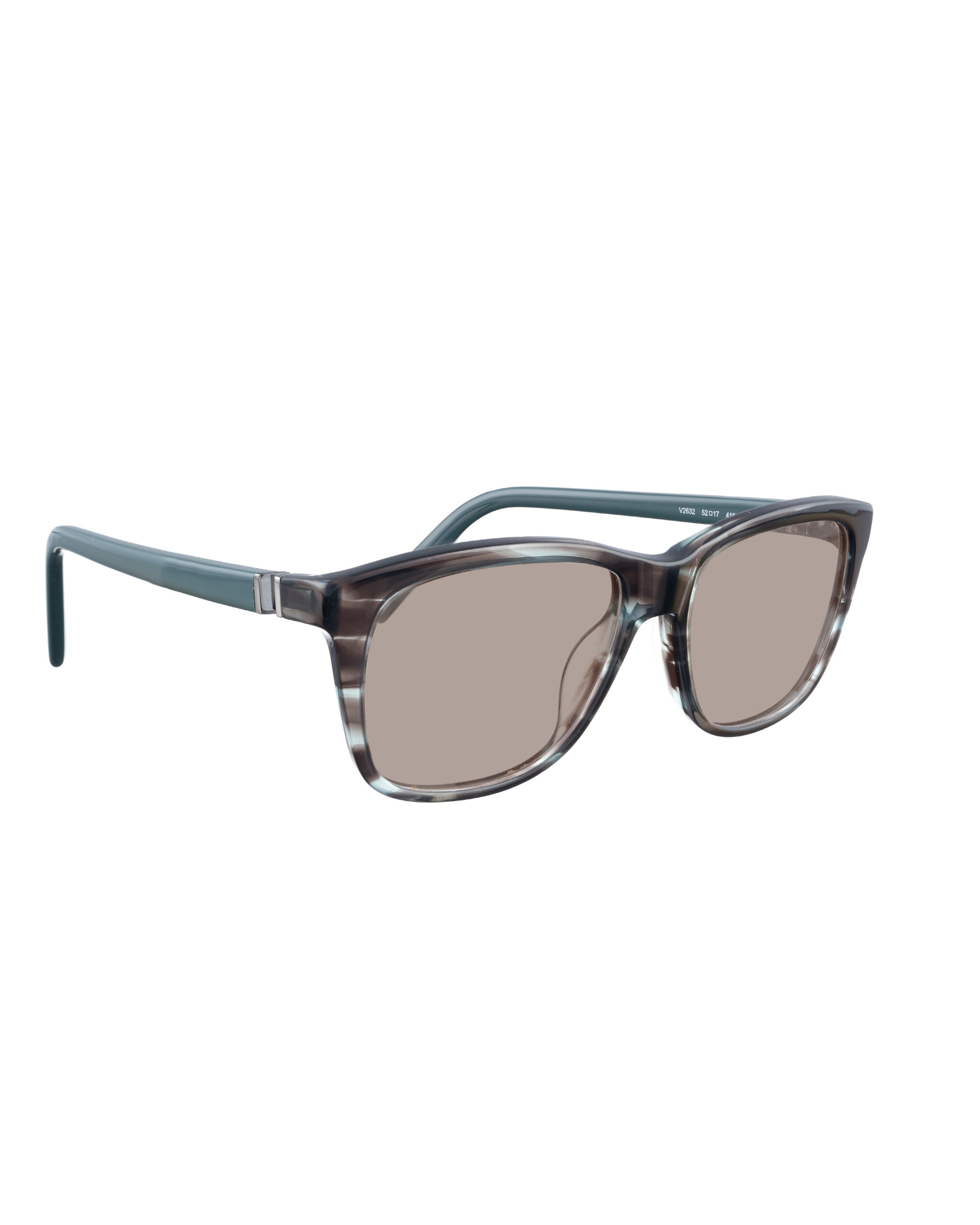 V2632 416 135-2-6 Valentino 00s Plastic Jade Green Sunglasses with Brown Lenses - Image 1