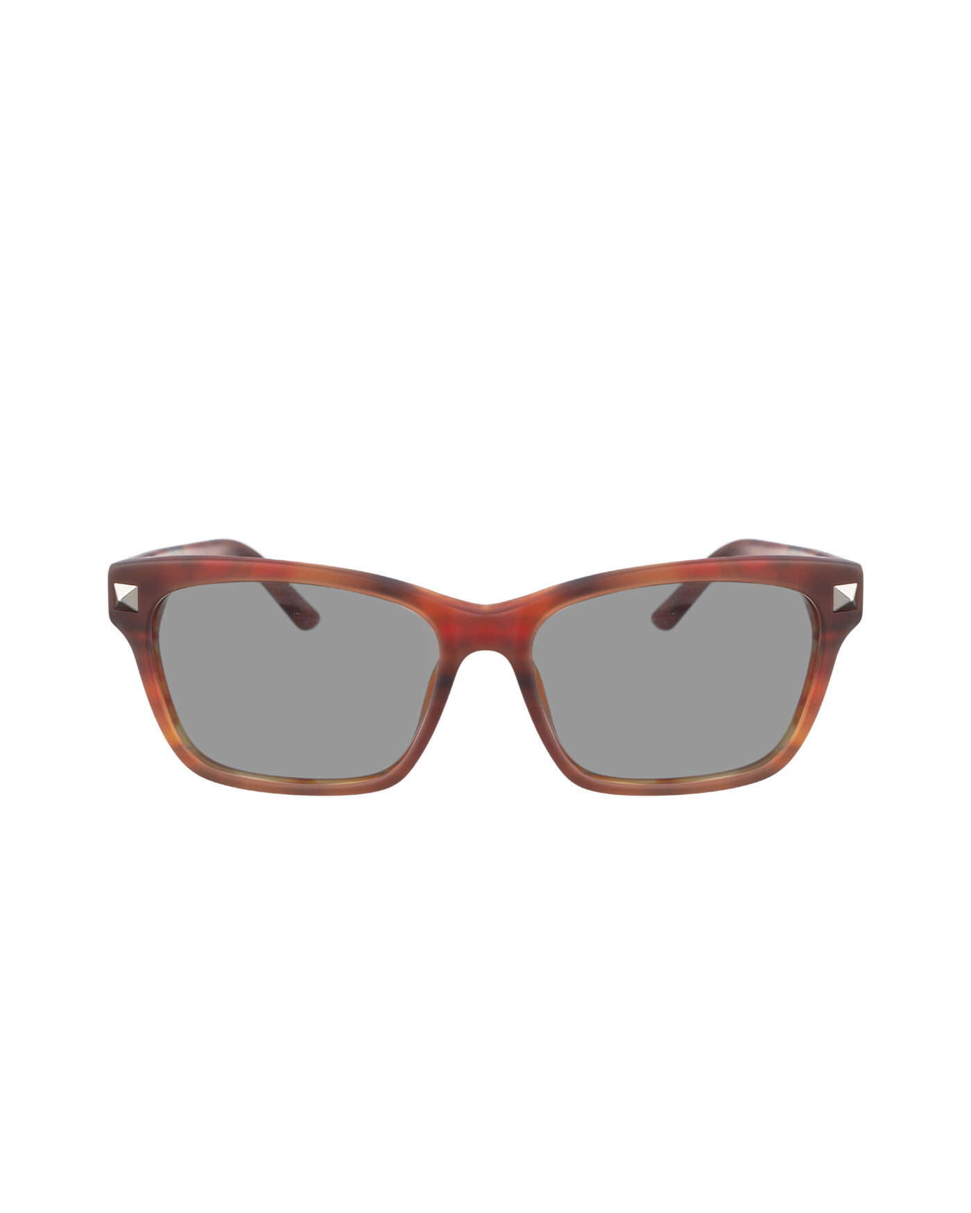 Valentino 00s Matte Havana Brown Nerdy Sunglasses with Studs & Black Lenses - Image 2