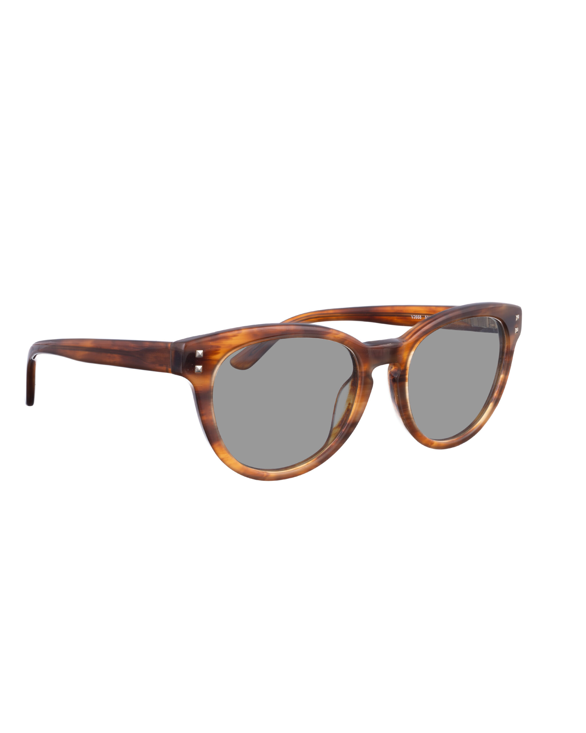 V2668 236-2-5 Valentino 00s Bold Classic Brown Sunglasses with Black Lenses - Image 1