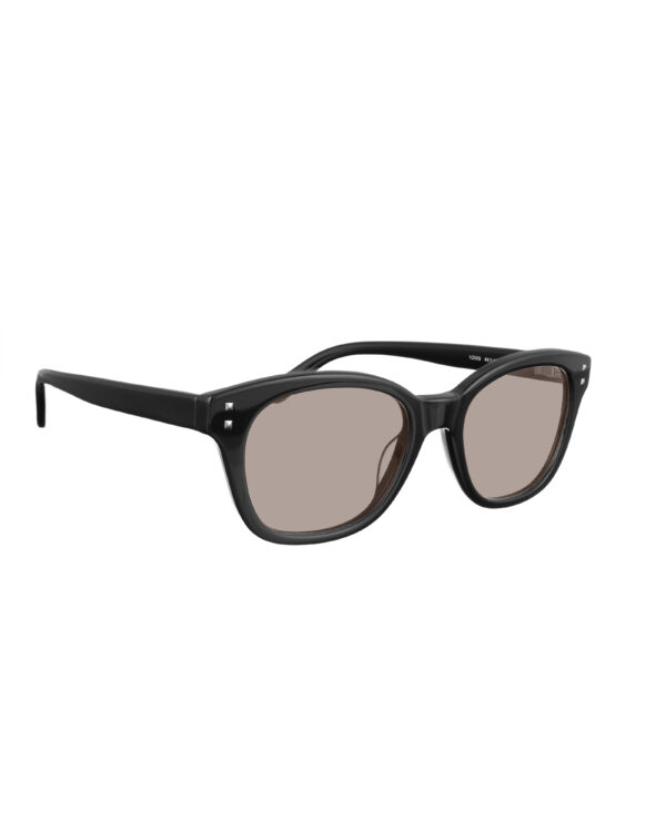 Valentino 00s Big Oversized Nerd Black Sunglasses with Brown Lenses