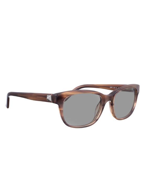 Valentino 00s Brown Nerdy Sunglasses with Studs & Black Lenses