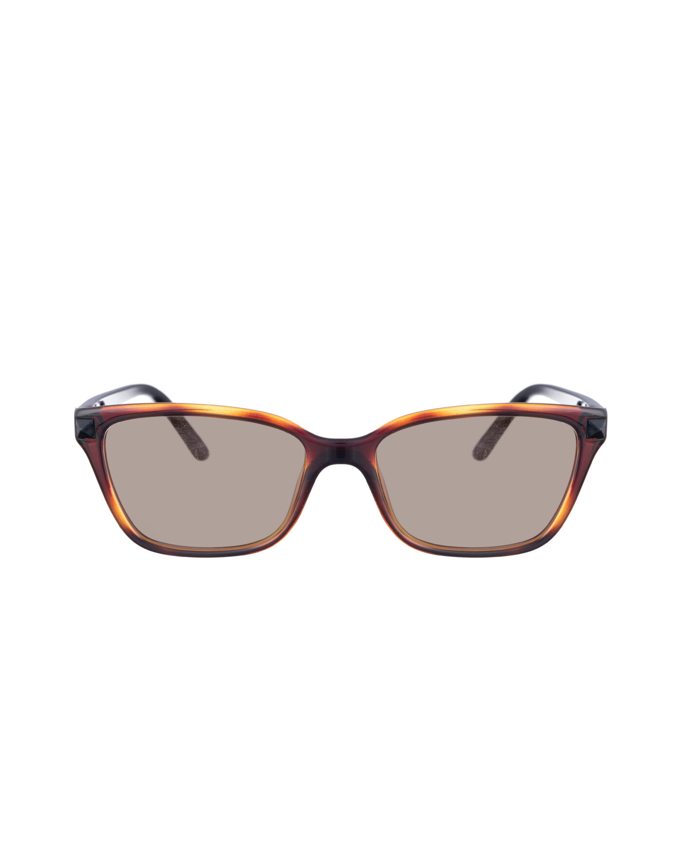 Valentino 00s Brown Nerdy Sunglasses with Black Studs & Brown Lenses - Image 2