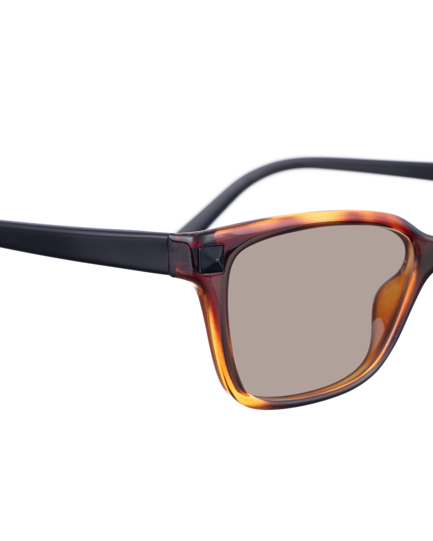 Valentino 00s Brown Nerdy Sunglasses with Black Studs & Brown Lenses - Image 3