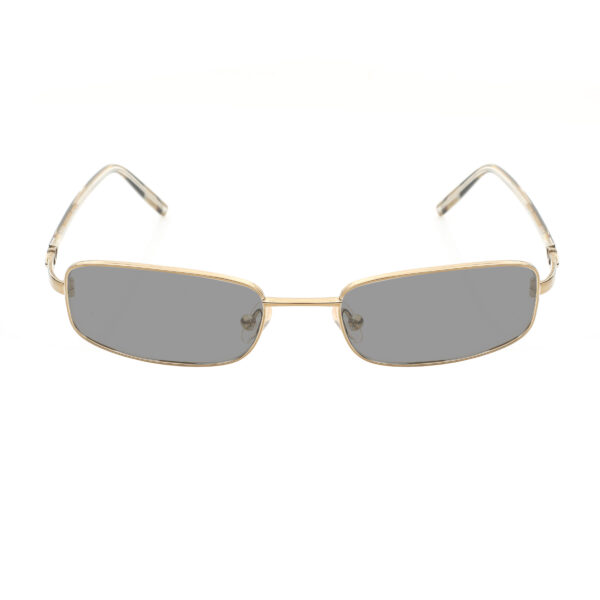 Valentino '90s Gold Paint Strokes Rectangular Sunglasses with Black Lenses - Image 2