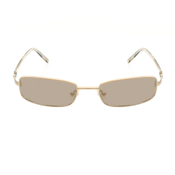 Valentino '90s Gold Paint Strokes Rectangular Sunglasses with Brown Lenses - Image 2