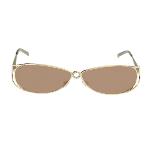 Valentino '90s Crystals Gold Frames V 5321 Sunglasses with Brown Lenses