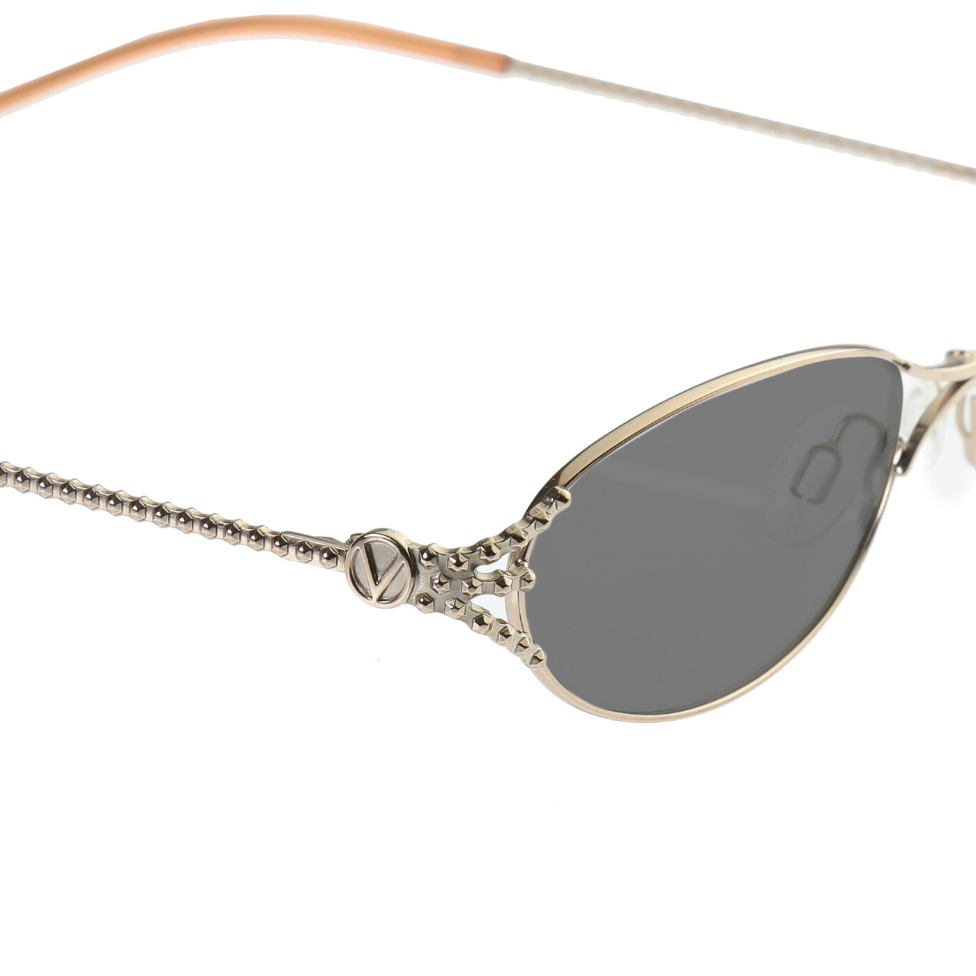 Valentino '90s Rough Frames Val 5353 Sunglasses with Black Lenses - Image 3