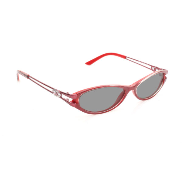 Valentino '00s Red Plastic Glitter Crystal Signature Sunglasses with Black Lenses