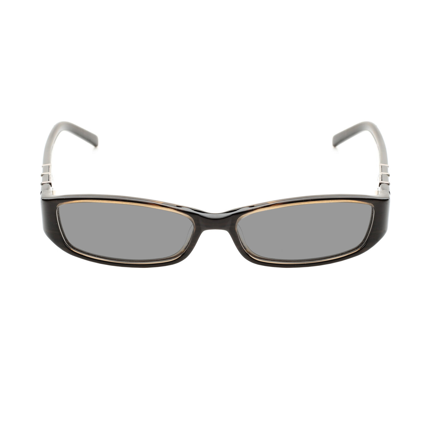 Valentino '90s Brown Crystals Plastic Sunglasses with Black Lenses - Image 2