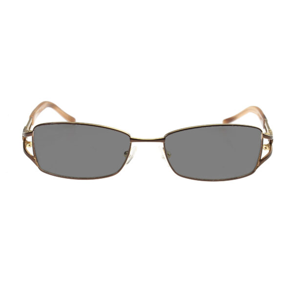 Valentino ’90s Crystal Signature Rectangular Frame Sunglasses with Black Lenses - Image 2