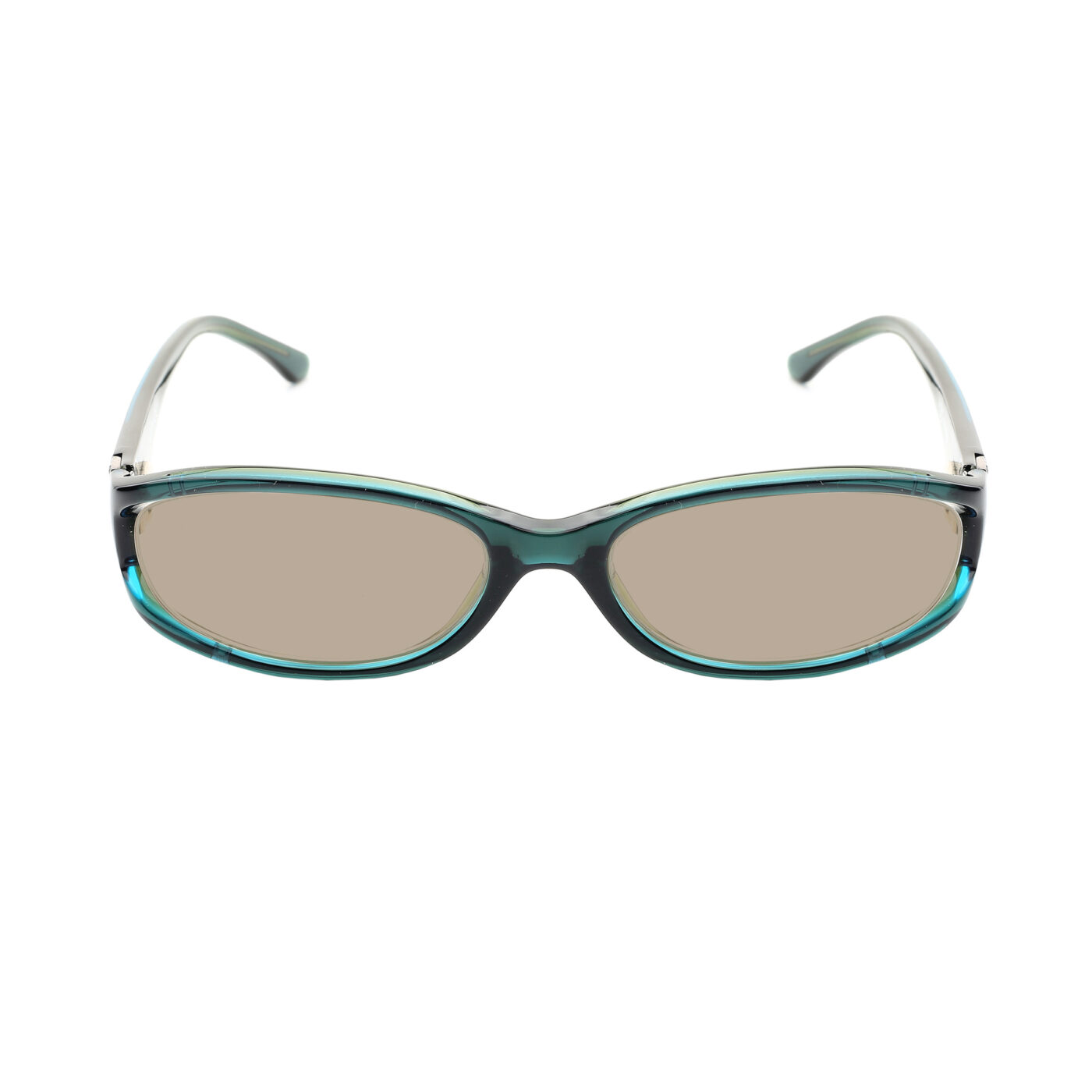 Valentino '00s Bottle Green Crystals Plastic Sunglasses with Brown Lenses - Image 2