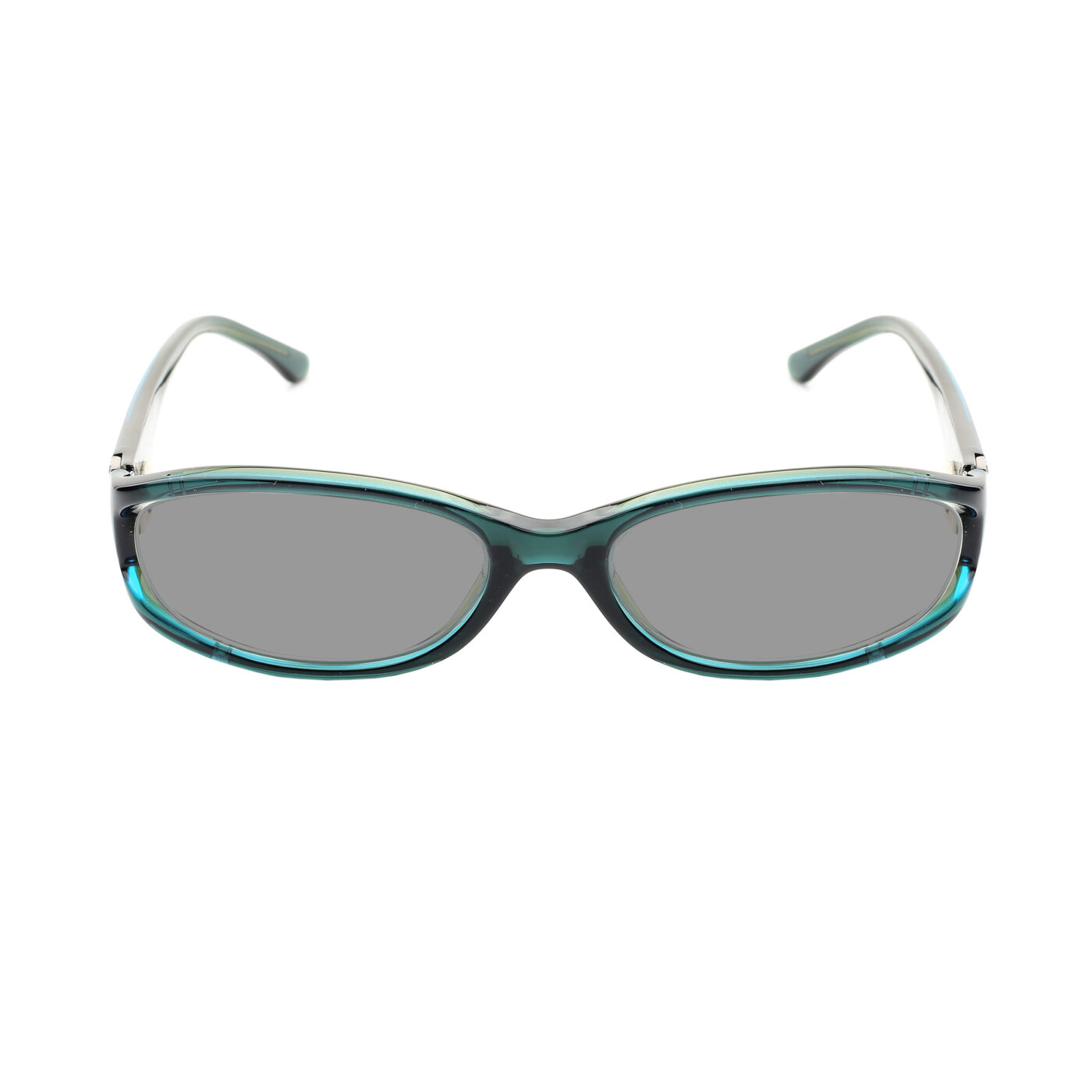 Valentino '00s Bottle Green Crystals Plastic Sunglasses with Black Lenses - Image 2