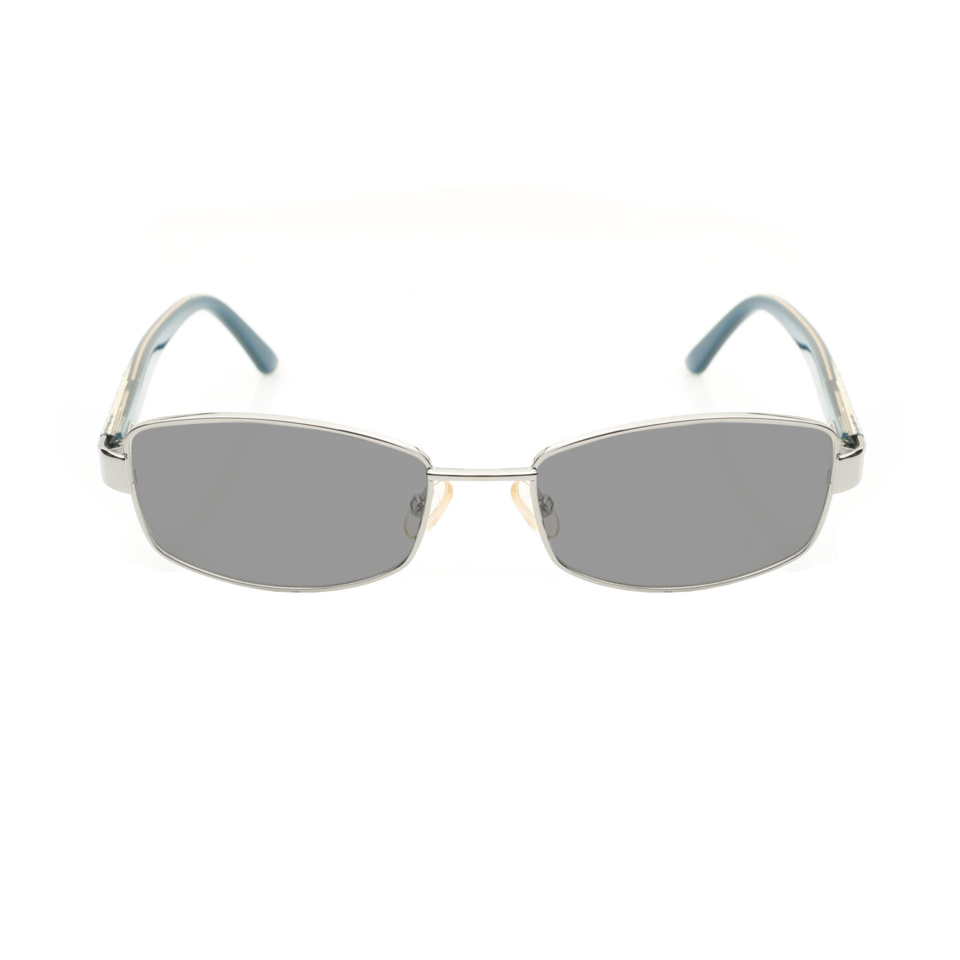 Valentino '90s Blue & Black Rectangular Sunglasses with Black Lenses - Image 2
