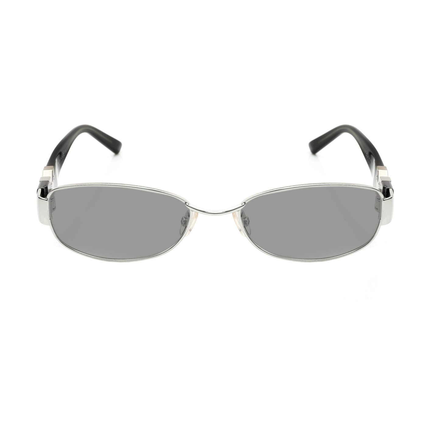Valentino '90s Signature Purple Metal Rectangular Sunglasses with Black Lenses - Image 2