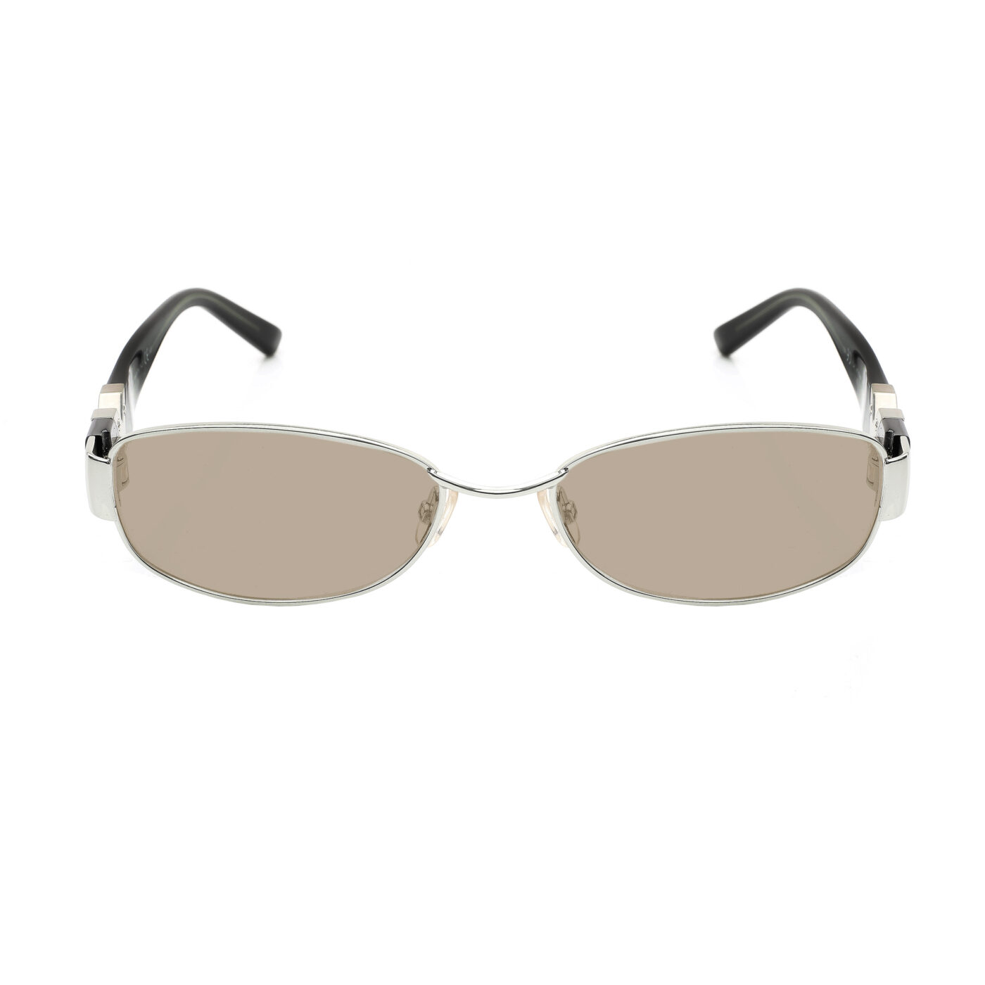 Valentino '90s Signature Purple Metal Rectangular Sunglasses with Brown Lenses - Image 2