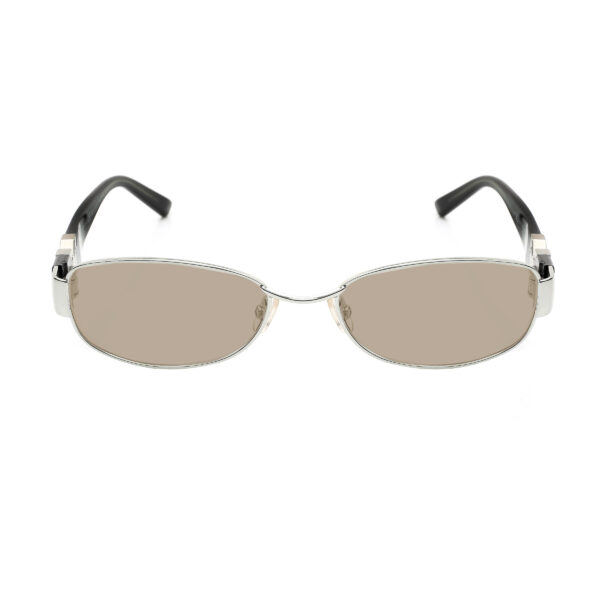 Valentino '90s Signature Purple Metal Rectangular Sunglasses with Brown Lenses - Image 2