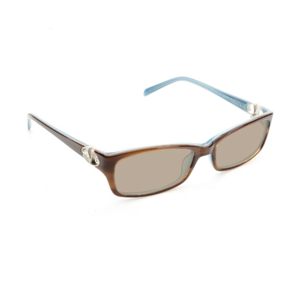 Valentino '00s Signature Brown & Blue Plastic Sunglasses with Brown Lenses