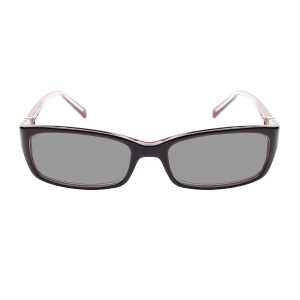 Valentino '00s Signature Dark Purple Plastic Sunglasses with Black Lenses - Image 2