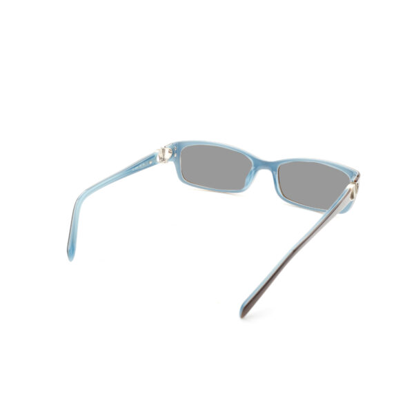 Valentino '00s Signature Brown & Blue Plastic Sunglasses - Image 4