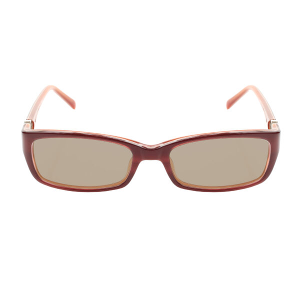 Valentino '00s Signature Red Plastic Sunglasses with Brown Lenses - Image 2