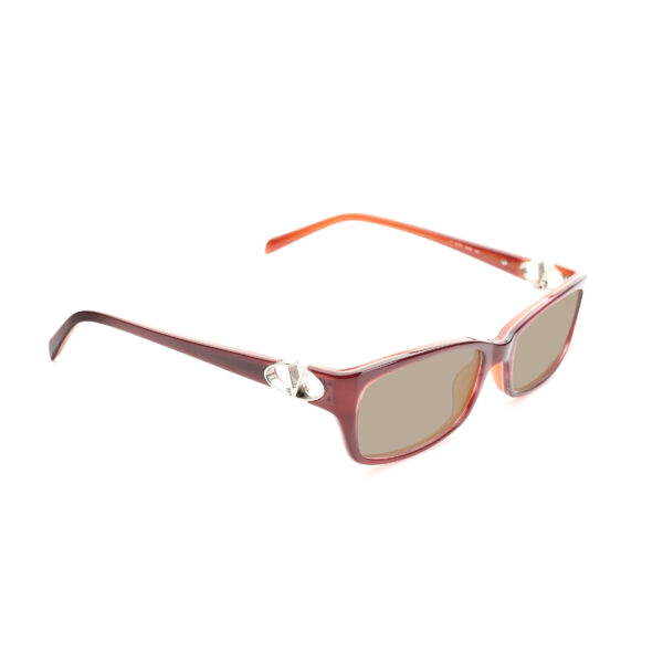 Valentino '00s Signature Red Plastic Sunglasses with Brown Lenses