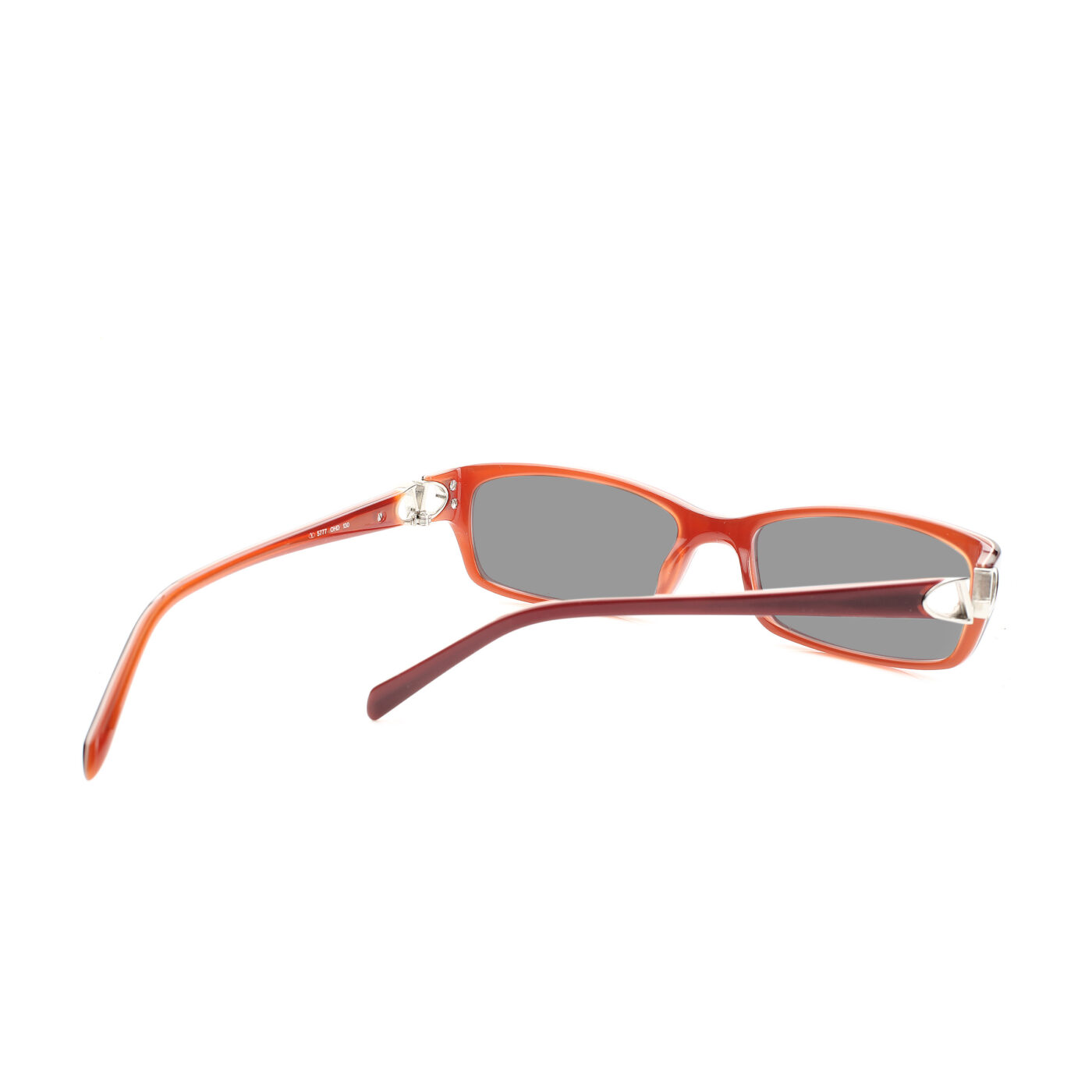 Valentino '00s Signature Red Plastic Sunglasses with Black Lenses - Image 4