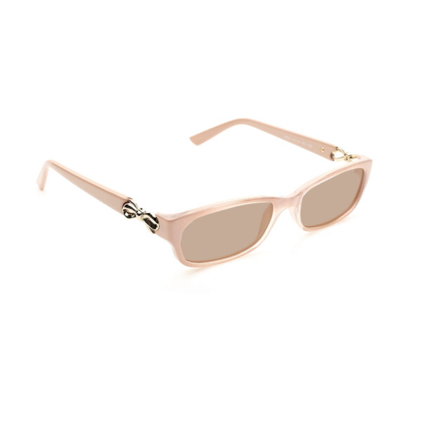 Valentino '00s Beige Bow Plastic Sunglasses with Brown Lenses