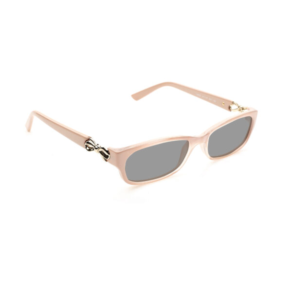 Valentino '00s Beige Bow Plastic Sunglasses with Black Lenses